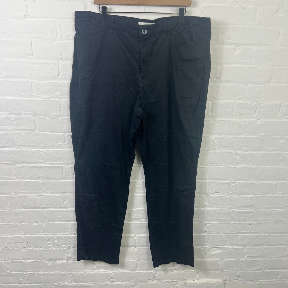 Gloria Vanderbilt Women's Skinny Cropped Pant Mid Rise Solid Black Size 18
